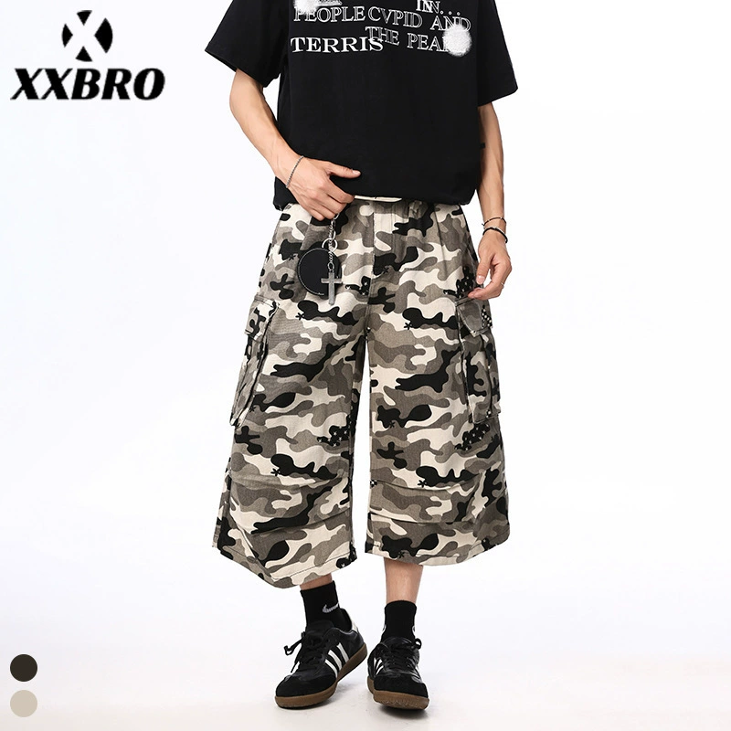 Xxbro Men # Summer Tide бренд High Street Shuever красивые камуфляжные комбинезоны шорты шорты для мужчин и женщин