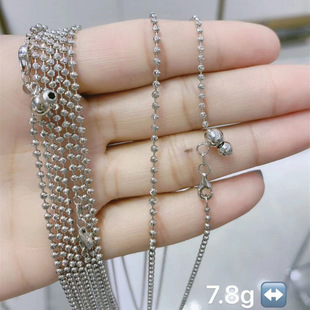New PT950 Platinum Diamond Necklace Women's White Gold Necklace Versatile Clavicle Chain Platinum Wholesale Water Bean