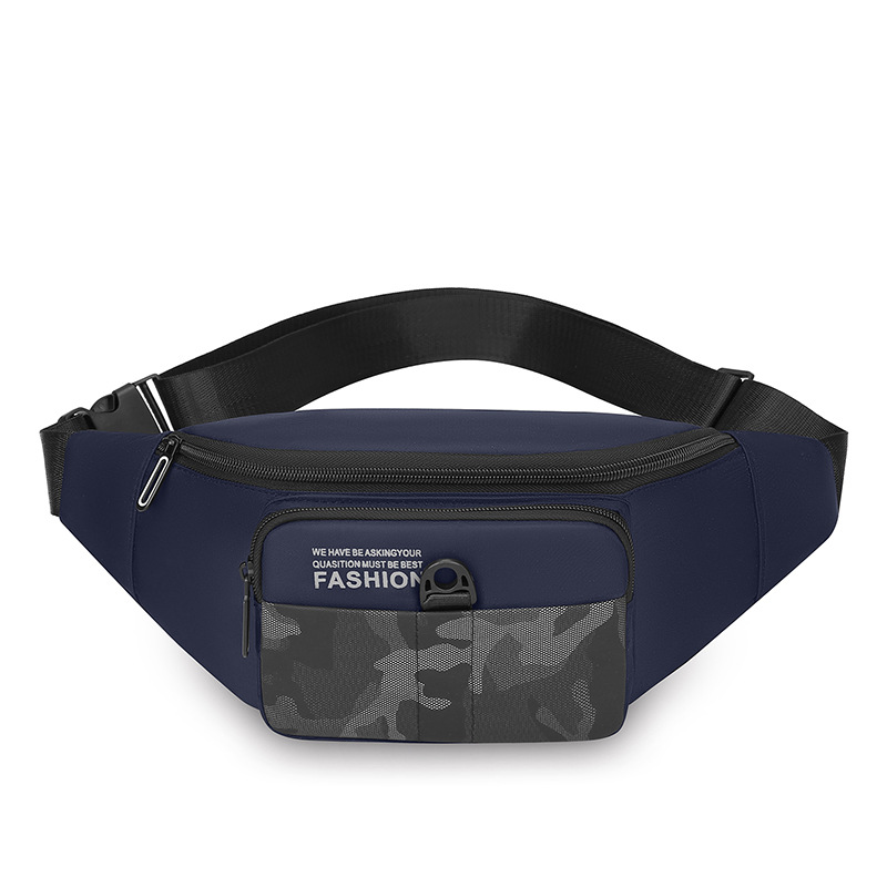 Riñonera para hombre de deportes al aire libre 2025 nuevo bolso de mensajero de un solo hombro de tela Oxford ligero bolso de pecho de ocio de varias capas