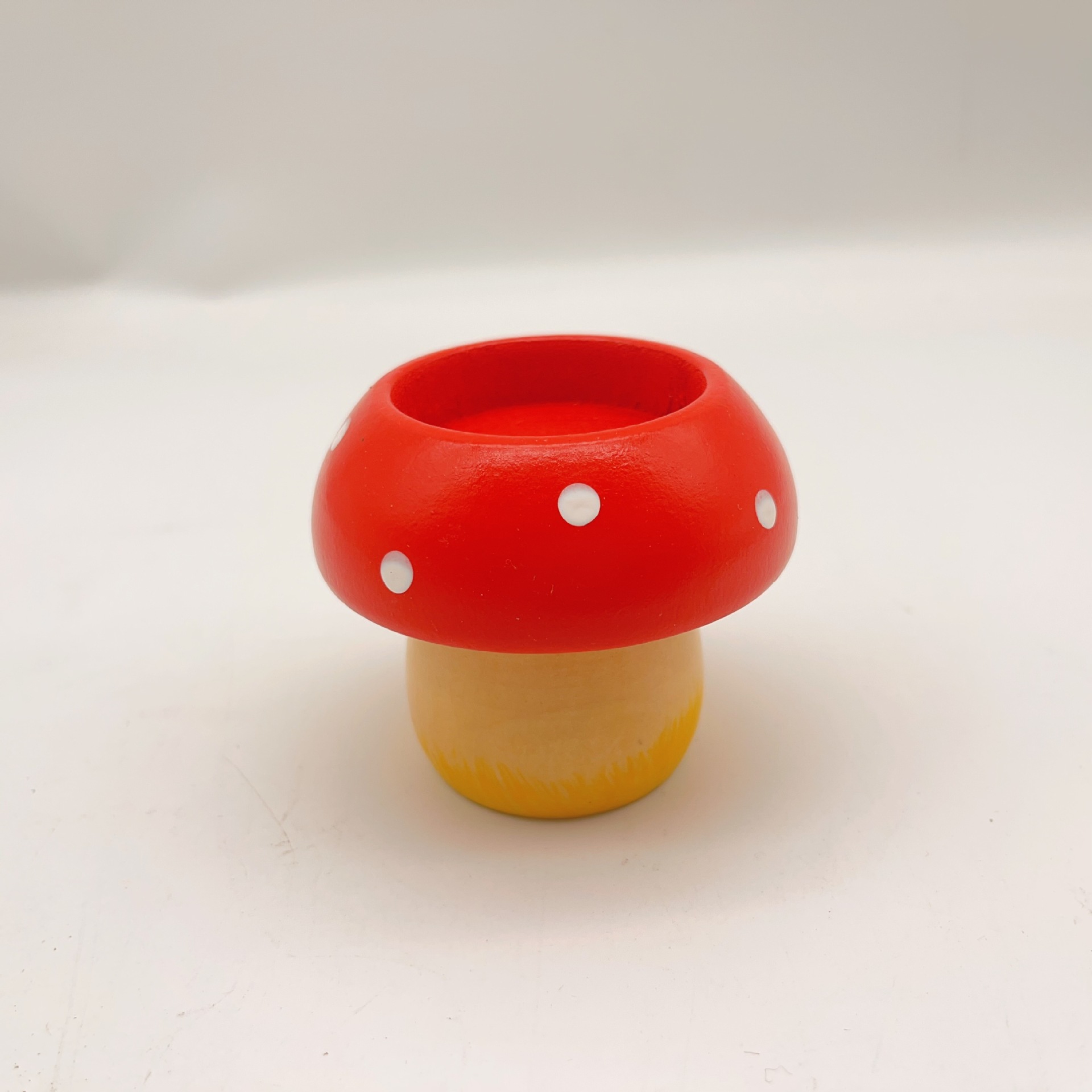 Amazon nuevo estilo de hongos candelabro de madera atmósfera festiva decoración de escritorio candelabro