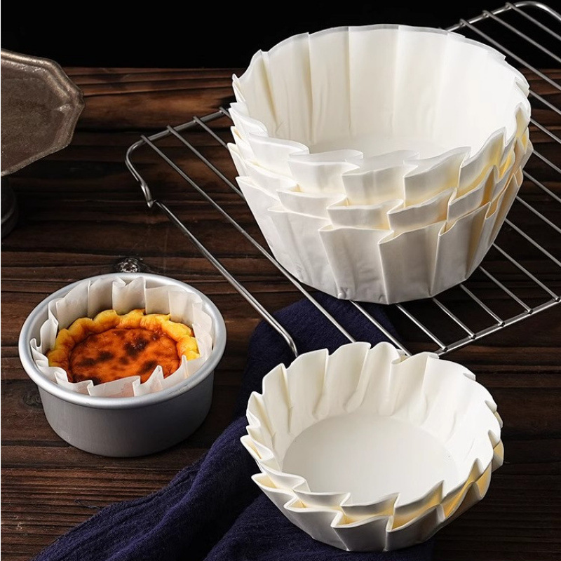 Greaseproof paper dessert folding release cake paper tray mold oil-proof disposable baking mat paper for home baking