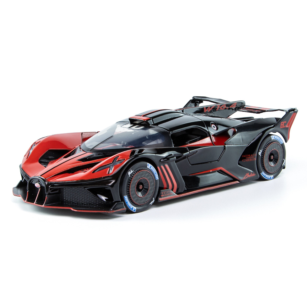 (Caja de ventana) 1:24 nuevo fresco aleación Bugatti Bolide coche modelo sonido y Luz Decoración la puerta al por mayor image 6