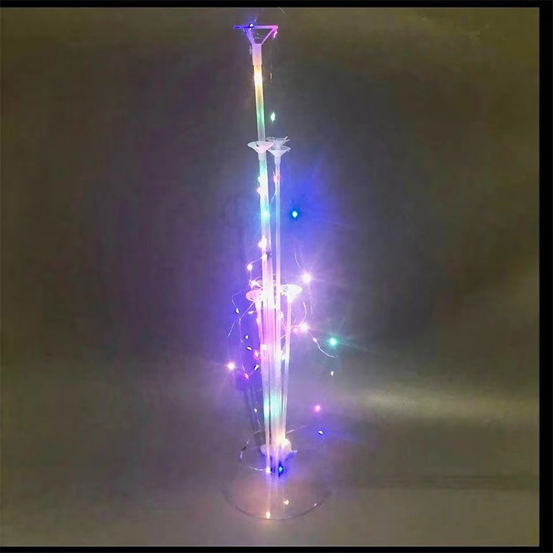 película de aluminio látex varilla de globo transparente asiento de varilla de arrastre soporte de árbol de globo palos de globo de mano barra de soporte de mesa oscilante