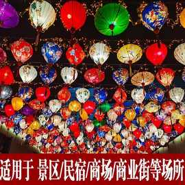 仿古中式户外景区街道装饰灯笼中国风创意挂饰发光国潮异形越南