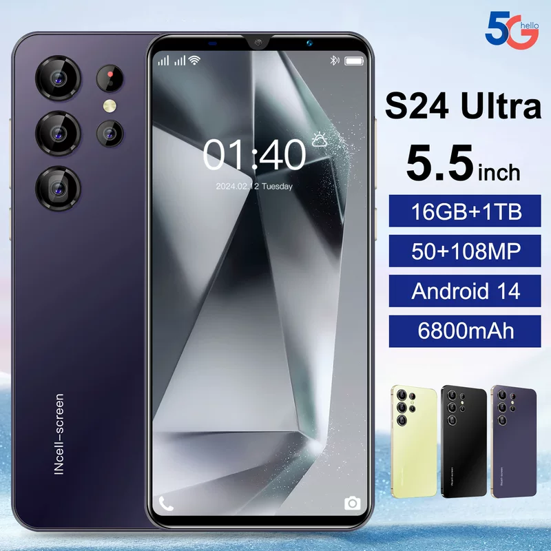 (Кросс-бордер торговля), S24, мобильный телефон, смартфон, S24 Ultra, 5,5 дюйма, Android