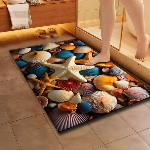 Soft diatomaceous earth 3D stereoscopic expanding mat for bathroom toilet and bathroom absorbent quick-dry foot mat