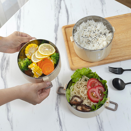 【Dropshipping】Factory Direct Sale Stainless Steel Multi-Layer Lunch Box Portable Meal Container for Students and Office Workers with Lunch