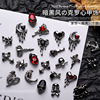 Retro metal nail decoration, accessory for nails