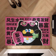 家用蹭土絲圈地墊卡通創意玄關進門腳墊耐髒耐磨可裁剪入戶門地墊