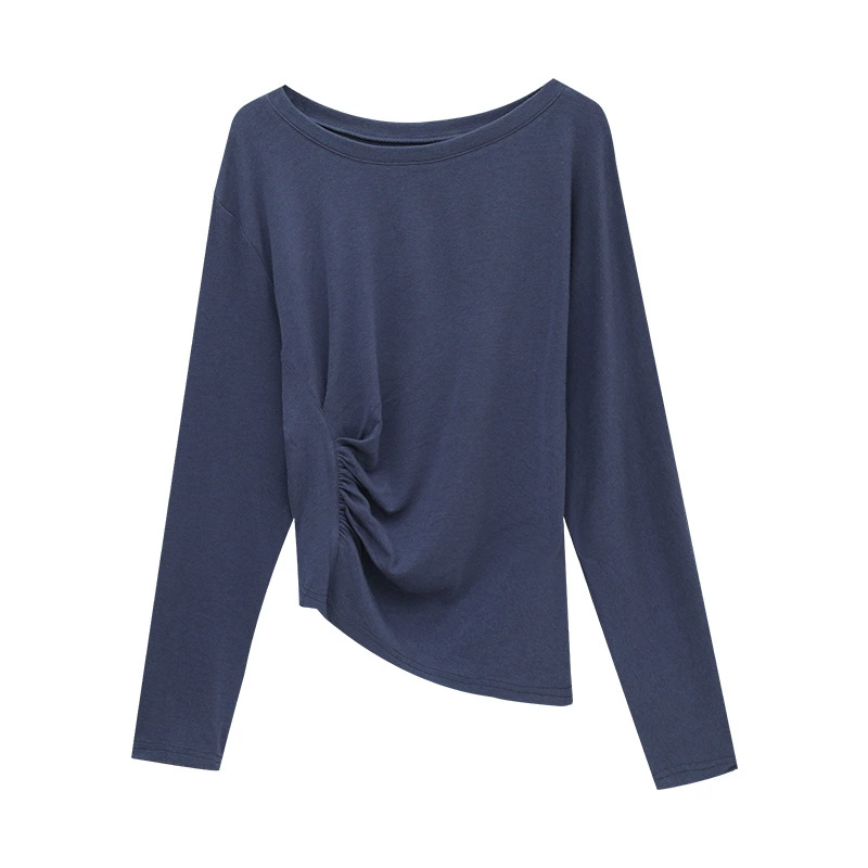 爱与南希 Design base long-sleeve with a round collar, slim fit