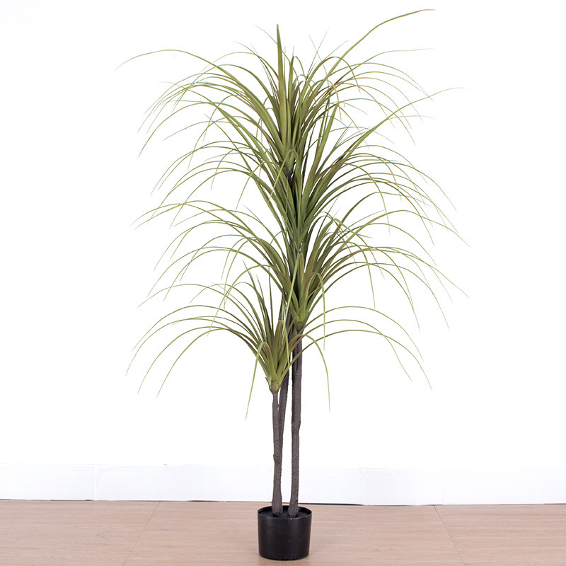 Fábrica de árboles artificiales Venta caliente decoración de plátano artificial planta verde artificial en maceta comercial decoración suave árbol artificial