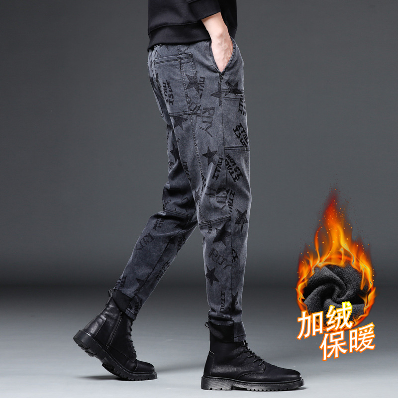 2022 primavera y verano nuevos pantalones casuales de los hombres de seis bolsillos jacquard estiramiento pantalones de mezclilla de camuflaje de los hombres monos de moda