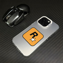 跨境潮牌R星图标适用于苹果15promax手机壳耐脏14/13/12高级X防摔