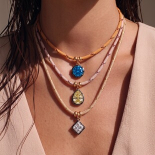 �W���¿�r�д�Ⲩ���ׁ��L��ɫ�K�ϵ�����ε���DIY18K��ɫ�~