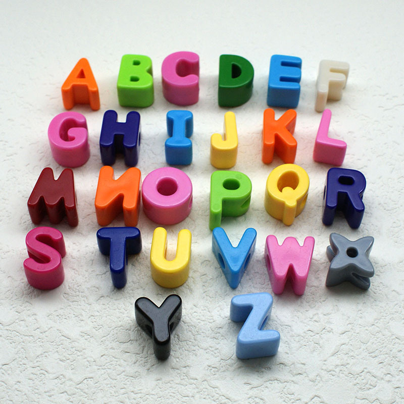 Popular Accessories Acrylic Casual Shoes English Letters and Numbers DIY Building Blocks Handmade Beaded Phone Chain Accessories