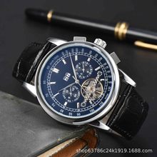 速卖通跨境外贸厂家批发直销百家高品质五针陀飞轮日历男士手表