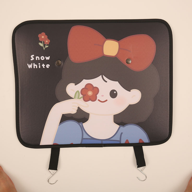 Snow White Anti-Kick Pad Car Seat Back Cute Car Seat Back Protection Pad Leather Stain-Resistant Car Anti-Kick Pad