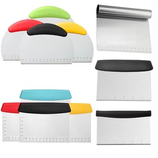 Stainless steel noodle cutter with scale flour cutting baking tools nougat dough cutter a generation of postage