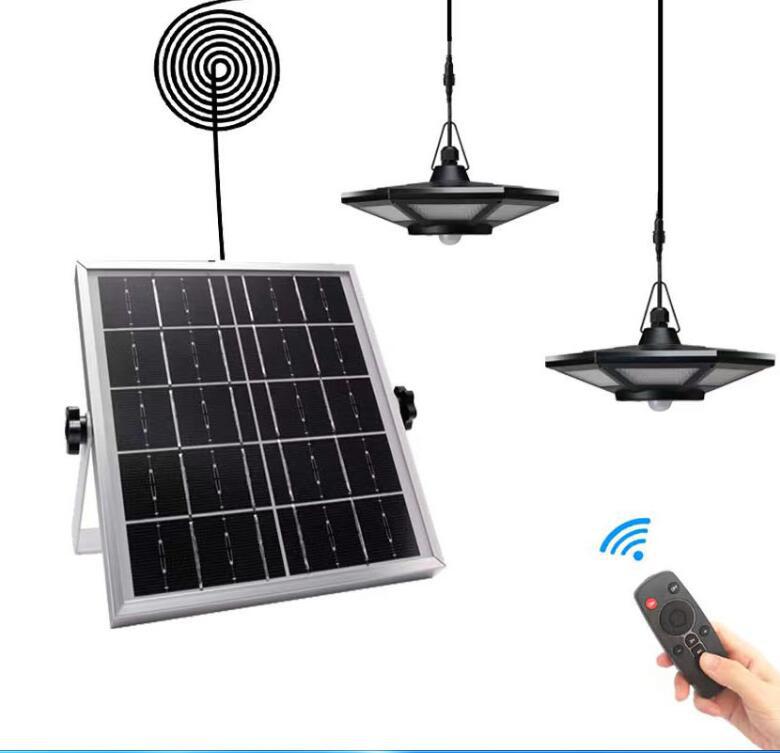 Nuevas luces solares LED para exteriores, luces de patio 4+1, luces de garaje tipo dividido, luces de calle para interiores y exteriores