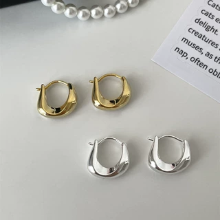 欧美跨境不规则几何耳扣女ins小众高级设计感冷淡风简约素圈耳饰
