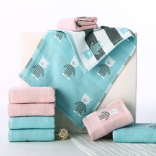 条毛巾纯棉三层纱布童巾成人男女洗脸洗手家用卡通不易掉毛