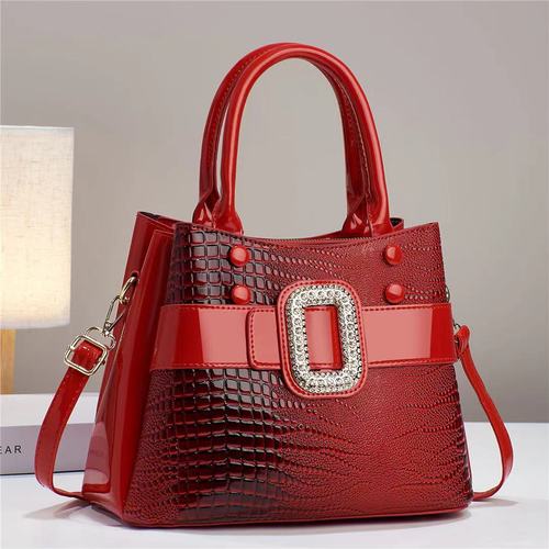 Ladies Handbag  New Fashion Simple and Elegant Large Capacity Crocodile Pattern Single Shoulder Crossbody Bag Stylish
