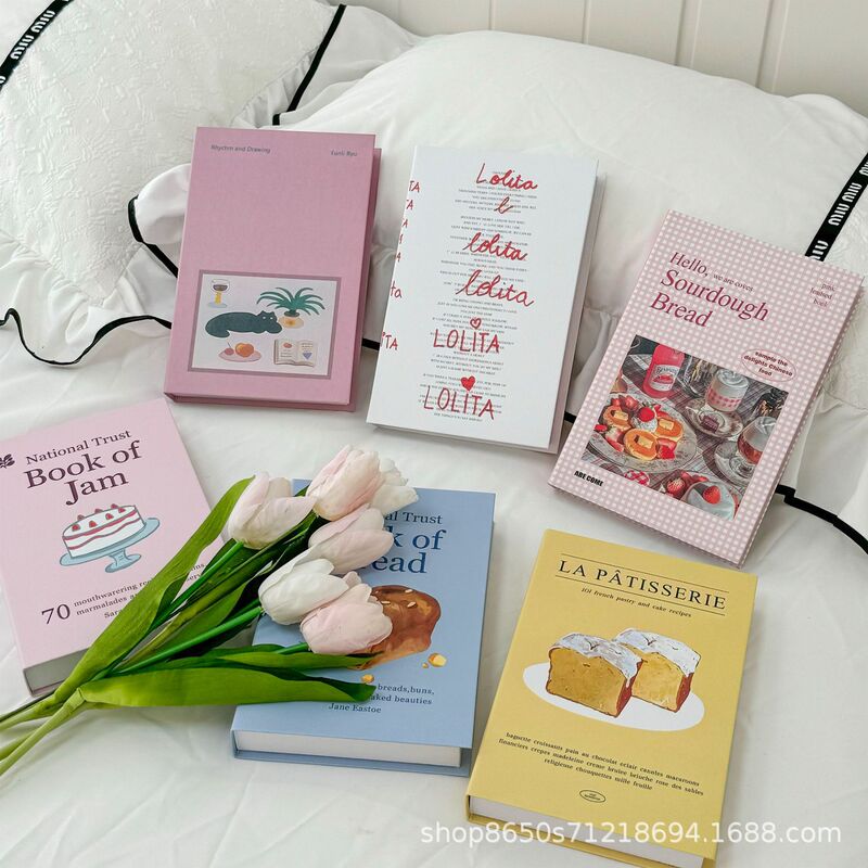 Ins Style Pink Modern Simple Fake Book Creative Ornaments Cafe Decoration Book Simulation Book Photography prop Book