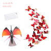 Three dimensional decorations on wall with butterfly, cloth, fridge magnet, set for living room, in 3d format, 12 items