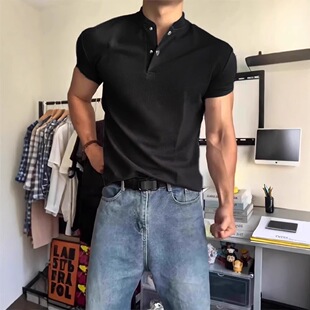 ��ʽ�����I�����п��ļ���ɫpolo�������·����A����\��t��