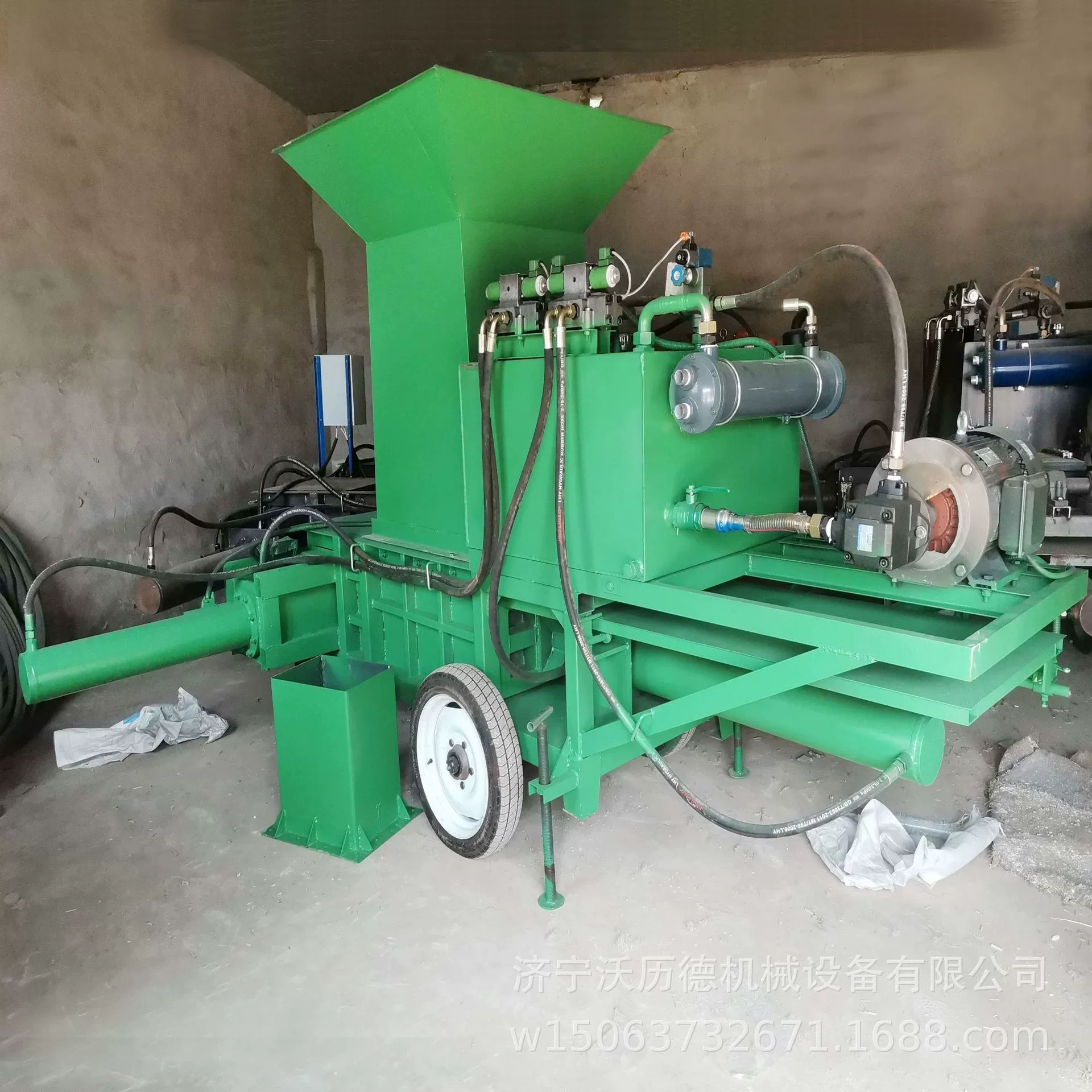 Машина для обвязки травы зеленого цвета, горизонтальная дизельная машина, машина для хранения зеленого цвета, маленькая горизонтальная машина для прессования хлопка