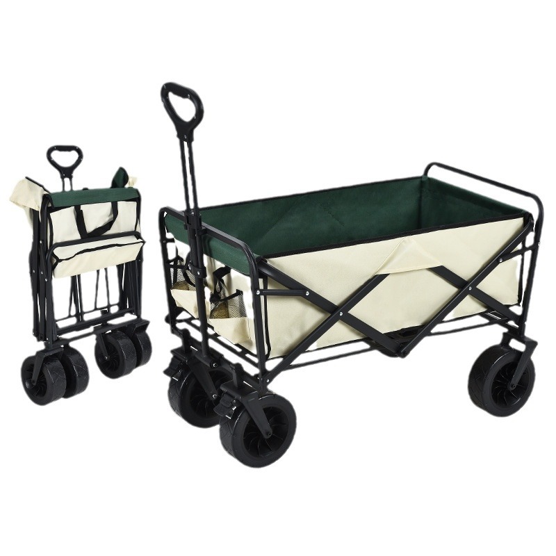 Carro de camping plegable al aire libre, carro plano portátil, carro de remolque, tabla de elevación, carro de cabina, carro pequeño
