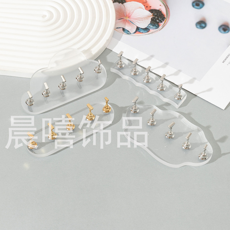 Japanese Style Normcore Style Asymmetrical Multi-Shaped Acrylic Manicure Support Base Wearable Nail Drag Finger Support Practice Stand