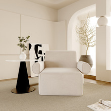 单人沙发客厅简约现代美容院接待洽谈桌椅组合设计师休闲椅沙发椅