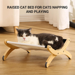 木製ペットベッド猫ハンモックペットシェーカー木製夏猫の巣小型犬猫ハンモック