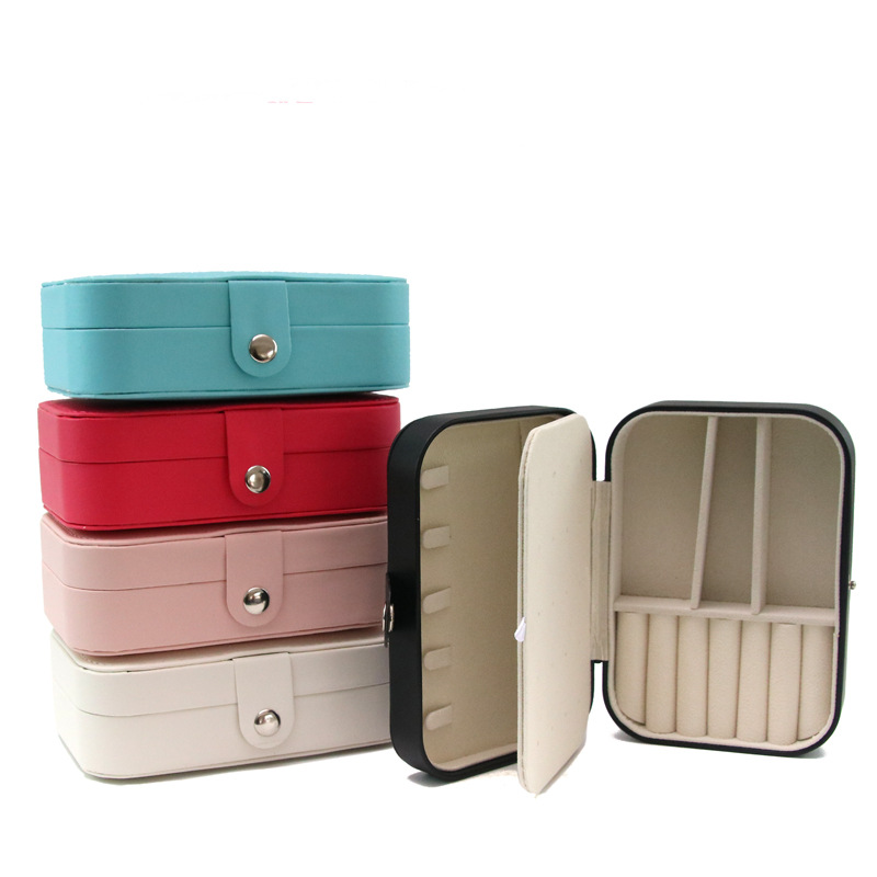 Simple Style Solid Color Pu Leather Jewelry Boxes display picture 5