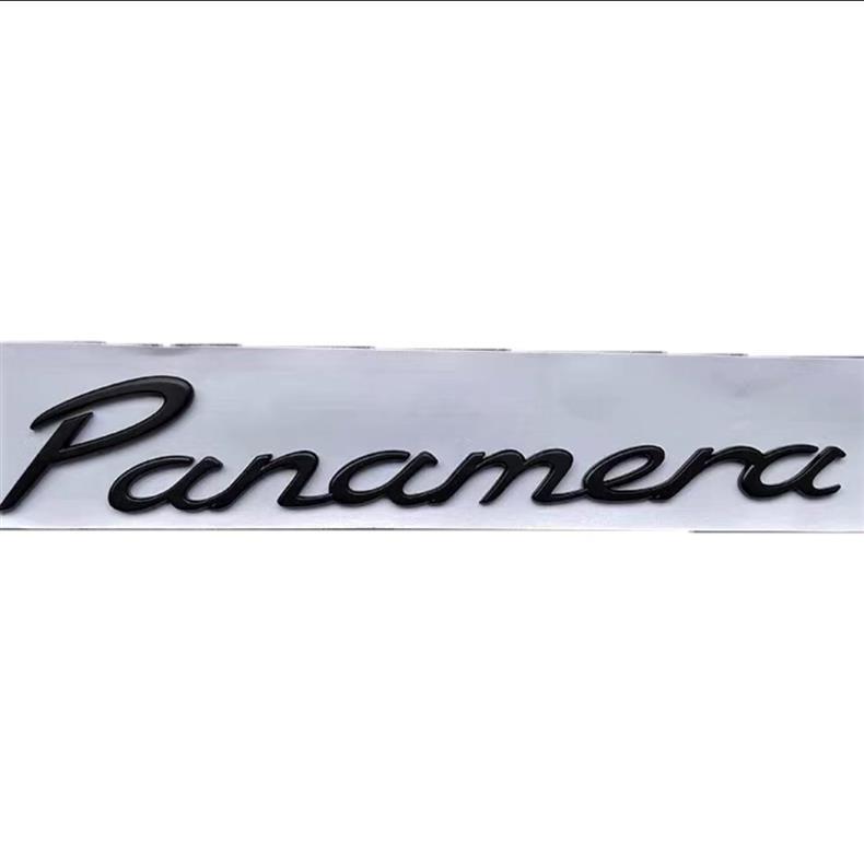 Porsche Panamera rear emblem, Porsche Panamera 4S executive model, English lettering