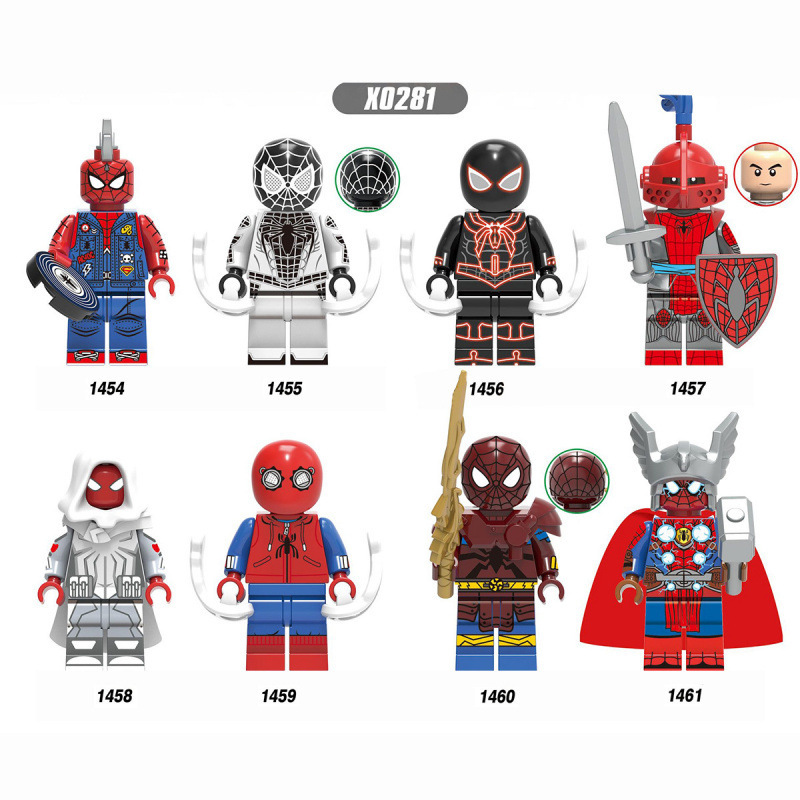 国境を越えた卸売ホットセール互換性のあるレゴスパイダーマンミニフィギュアシリーズ子供の教育用組み立て式小さな粒子ビルディングブロックおもちゃ|undefined