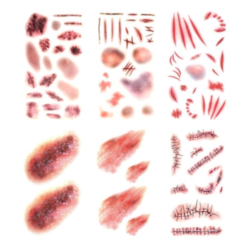 Halloween Bloodshot and Bruised Face Stickers, Decorative Tattoo Stickers, Realistic Horror Scar Makeup, Washable Prank Party Accessories Halloween Bloodshot and Bruised Face Stickers, Decorative Tattoo Stickers, Realistic Horror Scar Makeup, Washable Prank Party Accessories