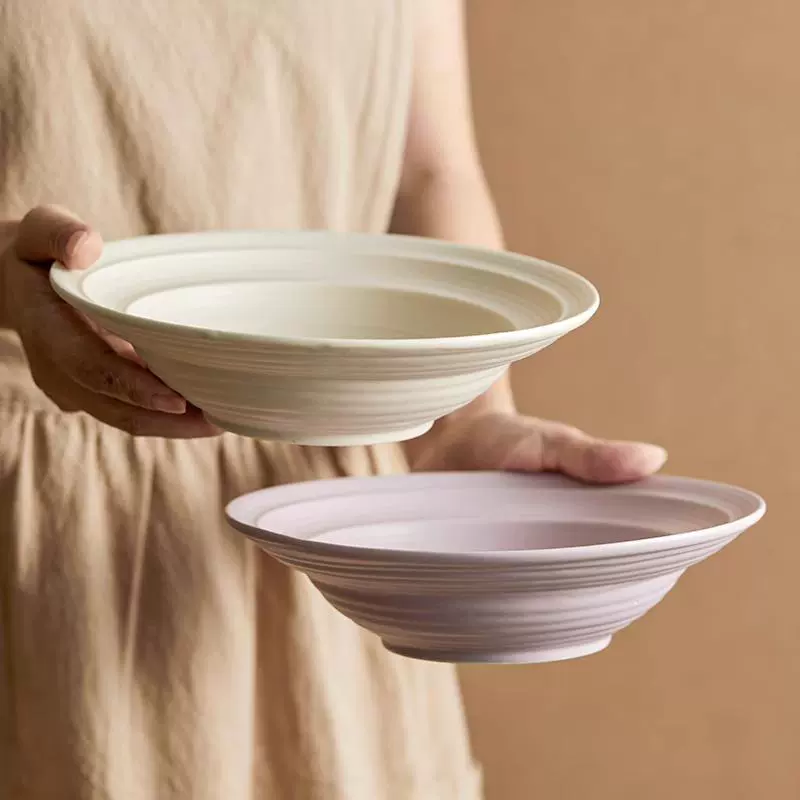 Простая тарелка, тарелка для блюд, бытовая тарелка для супа, керамическая посуда, миска для фруктового салата, тарелка с соломенной шляпой, глубокая тарелка, десертная тарелка оптом
