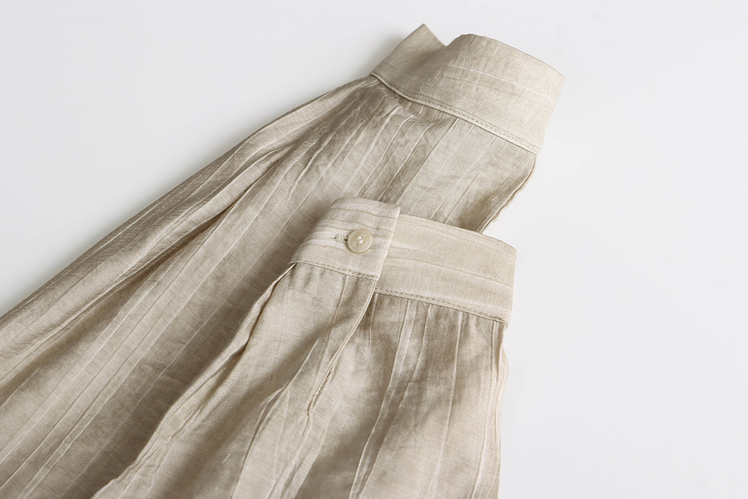 Early Spring Tencel Lyocell Fried Color Tie Dyed Loose Shirt Culottes Two Piece Sets