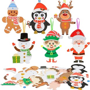 Christmas lollipop card felt old penguin cartoon children candy decoration card mini blessing