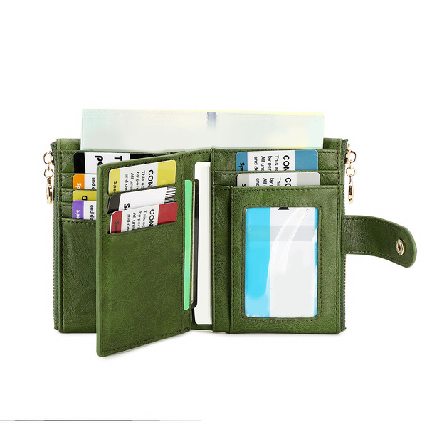 short retro wallet with zipper