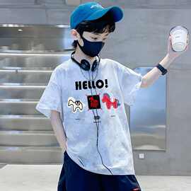 童装批发2026夏季韩版新款男童短袖t恤儿童衣服宝宝半袖上衣代发6