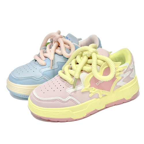 Internet celebrity thick-soled casual white shoes for women, spring and autumn  new niche versatile running sneakers for women