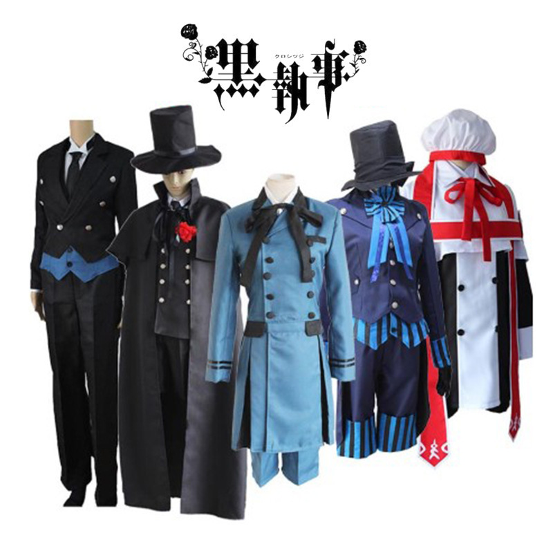 Black Butler Cosplay Mr. Char Choir Dress Tuxedo Anime Character Halloween Cos Costume Factory