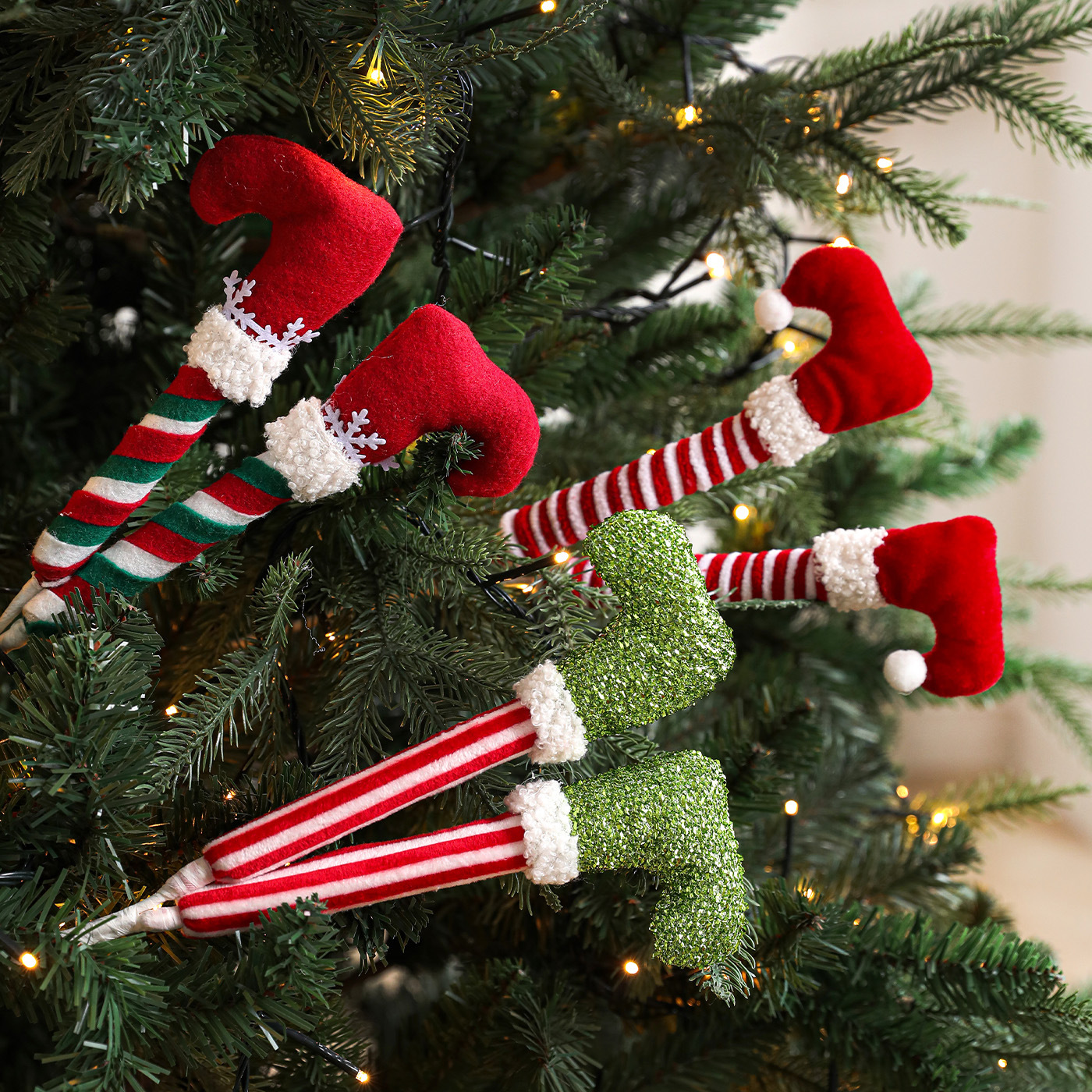 Navidad transfronteriza botas de gancho botas juguetes de peluche muñecas de plástico primavera bobinado decoración de fiesta de Navidad