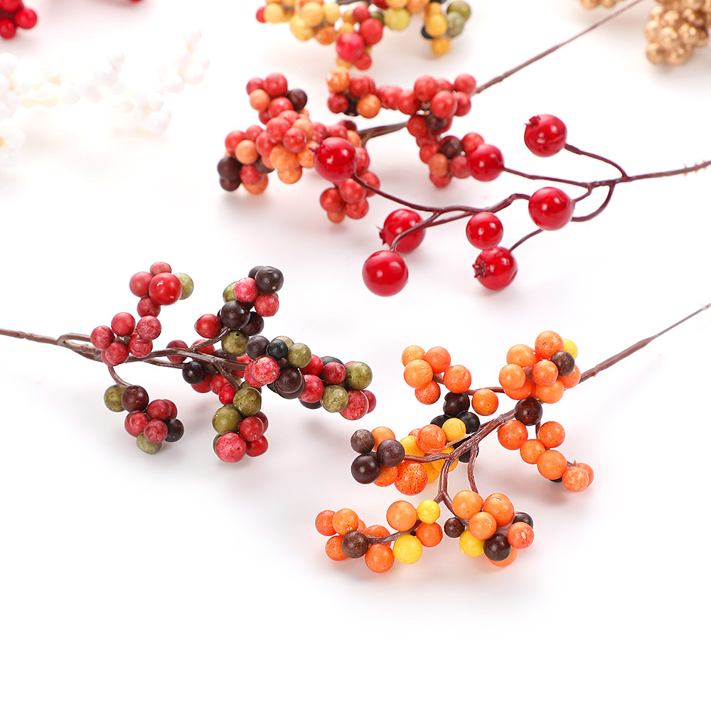 Christmas decoration supplies living room home holiday decoration simulation Christmas rich fruit red fruit cuttings wholesale 2