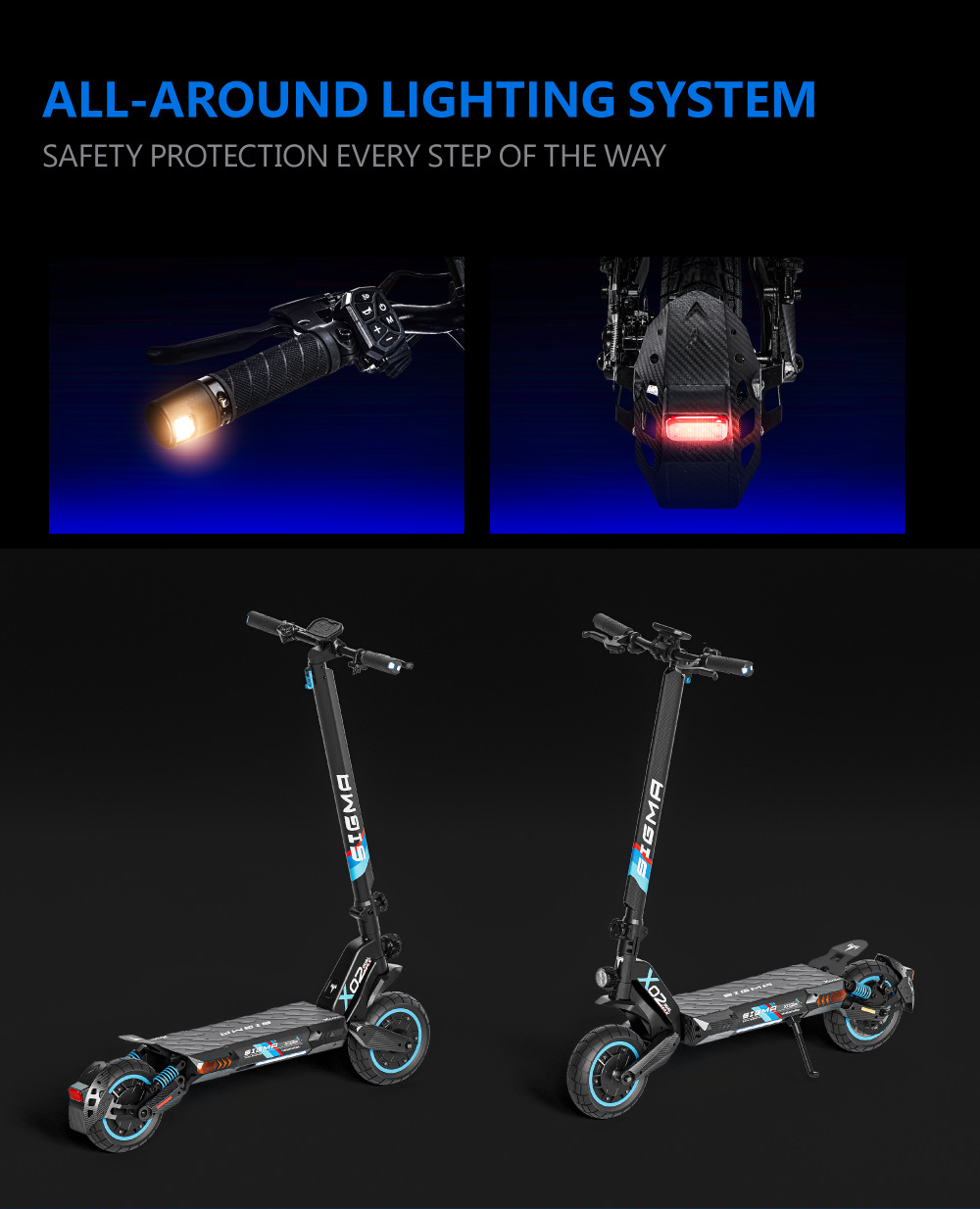 Cross-border exclusive dual-motor high-power off-road electric scooter, outdoor two-wheeled portable foldable commuting vehicle