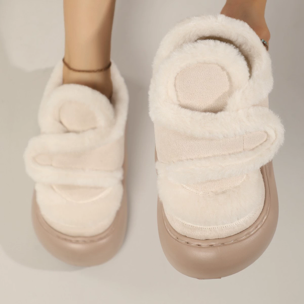 Гамбургер хлопчатобумажная обувь женская зимняя сумка с теплой домашней нескользящей домашней обуви