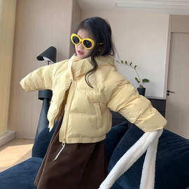 韩版童装儿童羽绒服亲子装面包服女童宝宝短款加厚三防保暖外套潮